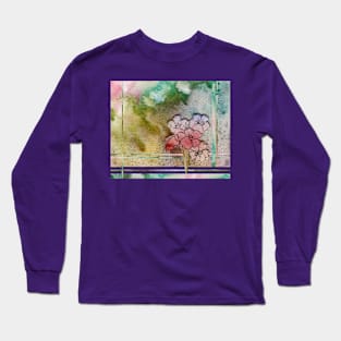 Watercolour Flowers Collage 7 Long Sleeve T-Shirt